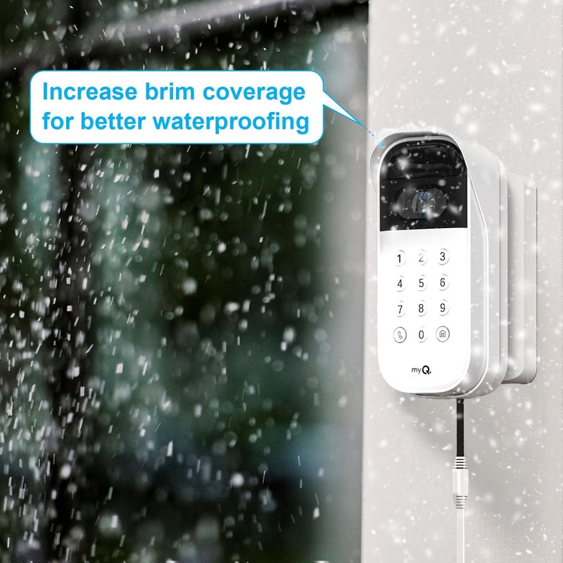 iTODOS 25ft Power Adapter Kit for myQ Smart Garage Video Keypad,Angle Adjustable(40 to 140) Degree Mounting Bracket for myQ, (2-in-1) Mount and Power Cable,Easy to Install - Image 4